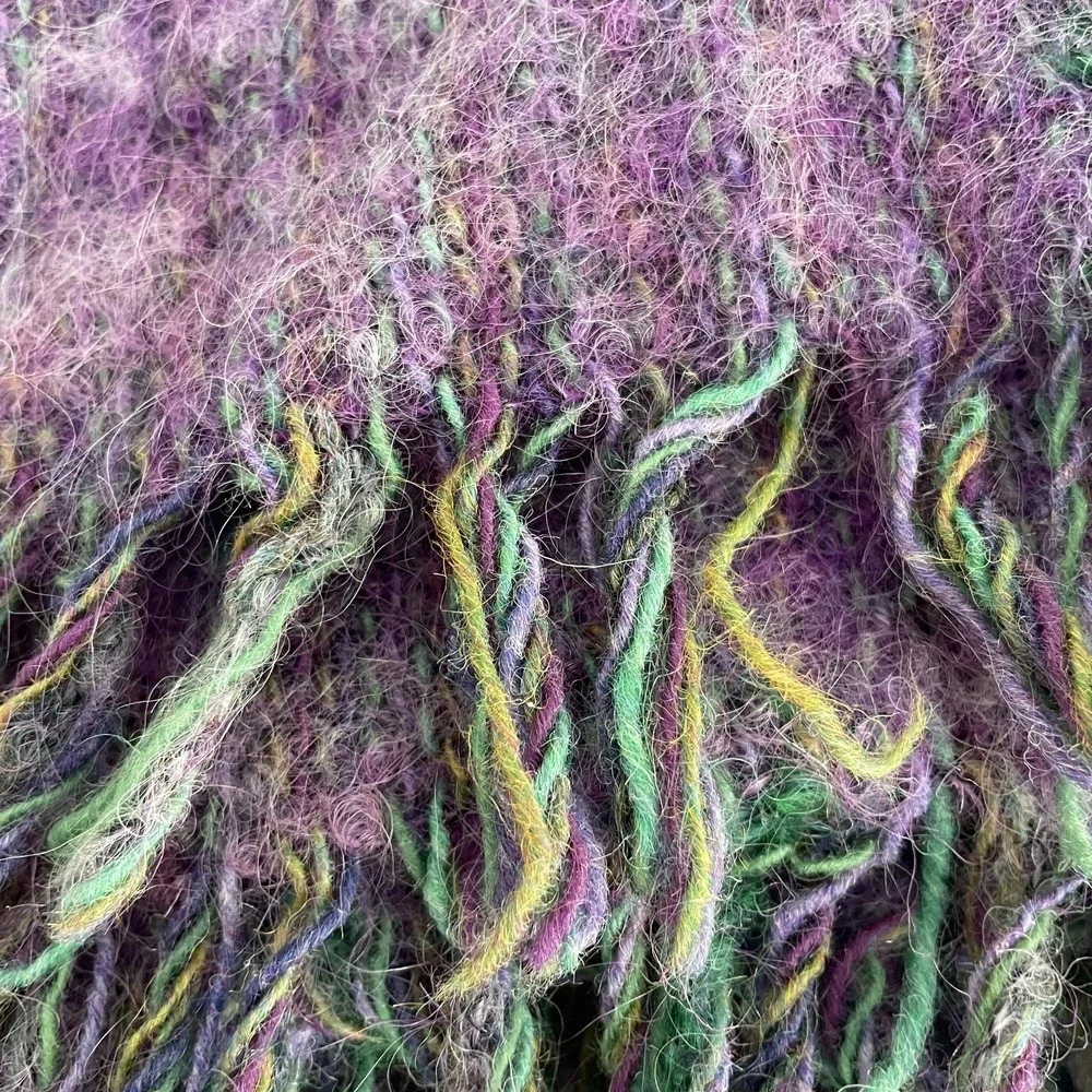 Vintage Avoca Handwoven Pure Wool Purple Throw Made In‎ Ireland | 37 x 53